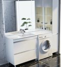 Мебельный комплект Fancy Marble Jamaica 1500 R/L с раковиной, белый (Jamaica 1500 Б) Fancy Marble Мебельные комплекты