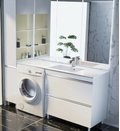 Мебельный комплект Fancy Marble Jamaica 1500 R/L с раковиной, белый матовый (Jamaica 1500 М) Fancy Marble Мебельные комплекты