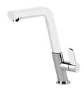 Смеситель для кухни Gessi Kitchen INCLINE, матовый белый/хром (50005-379) Для кухни Хром-белый