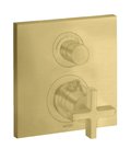 Термостатичний змішувач на 2 споживача Axor Citterio, Brushed Brass (39725950) Для ванни, Для душа Латунь