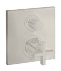 Термостатический смеситель на 1 потребитель Axor Citterio, Stainless Steel Optic (39705800) Для ванны, Для душа Нерж. сталь