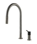 Змішувач для кухні Gessi Kitchen MESH, сталь / чорний(60001-599) Для кухні Нерж. сталь, Чорний матовий