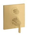 Термостатический смеситель на 2 потребителя Axor Citterio, Brushed Gold Optic (39720250) Для ванны, Для душа Золото
