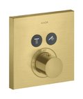 Термостатичний змішувач на 2 споживача Axor MyEdition, Brushed Brass (36715950) Для ванни, Для душа Латунь