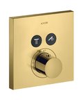 Термостатический смеситель на 2 потребителя Axor MyEdition, Polished Gold Optic (36715990) Для ванны, Для душа Золото