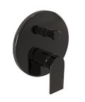 Змішувач Bugnatese Simple, чорний PVD (6672-PT) Для ванни, Для душа Чорний, Чорний глянсовий 