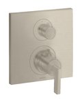 Термостатический смеситель на 1 потребитель Axor Citterio, Brushed Nickel (39700820) Для ванны, Для душа Никель