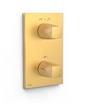 Термостатичний змішувач на 2 споживача Tres Therm-Box, золото матовий (21125001om) Для ванни, Для душа Золото, Золото матове