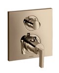 Термостатичний змішувач на 2 споживача Axor Citterio, Polished Red Gold (39720300) Для ванни, Для душа Червоне золото
