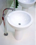 Напольная керамическая раковина Flaminia Fonte Fontana, white (FN70L + FN70C) Напольные Круглые