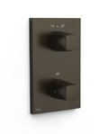 Термостатический смеситель на 2 потребителя Tres Therm-Box, черная бронза (21125001KMB) Для ванны, Для душа Бронза, Темная бронза
