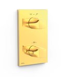 Термостатический смеситель на 2 потребителя Tres Therm-Box, золото (21125001OR) Для ванны, Для душа Золото