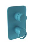 Смеситель на три потребителя Bugnatese B-COLOR, пастельный бирюзовый (6731-TP) Для ванны, Для душа Бирюзовый, Голубой