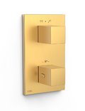 Термостатический смеситель на 2 потребителя Tres Therm-Box, золото матовый (00625001OM) Для ванны, Для душа Золото, Золото матовый