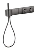 Термостатичний змішувач для душу на 3 споживача Axor Edge, Polished Black Chrome (46710330) Для душа Чорний глянсовий 
