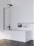 Стационарная шторка для ванны Radaway Idea Black PNJ 90 (10001090-54-01) Radaway Idea Стаціонарні