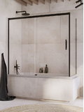 Раздвижная шторка для ванны Radaway Idea Black PN DWJ+S 140Lх75R (10042140-54-01L+10005075-54-01R) Idea Black Раздвижные 