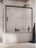 Раздвижная шторка для ванны Radaway Idea Black PN DWJ+S 180Rх75L (10042180-54-01R+10005075-54-01L) Idea Black Раздвижные 