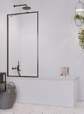 Стационарная шторка для ванны Radaway Idea Black PNJ Frame 80 (10001080-54-56) Idea Стационарные 