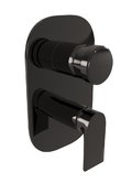 Смеситель на два потребителя Bugnatese Simple, черный PVD (6692-PT) Для ванны, Для душа Черный, Черный глянцевый 