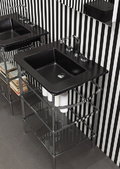 Керамическая раковина 52 см Flaminia Volo 52, black (VL52L) Подвесные Прямоугольные