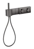Термостатический смеситель для душа на 2 потребителя Axor Edge, Polished Black Chrome (46700330) Для душа Черный глянцевый 