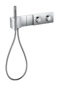 Термостатический смеситель для душа на 2 потребителя Axor Edge diamond cut, Chrome (46701000) Для душа Хром