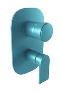 Змішувач на 4 споживачі Bugnatese Simple, пастельний бірюзовий (6632-TP) Для ванни, Для душа Бірюзовий, Блакитний