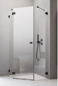 Душевая кабина Radaway Essenza Pro Black PTJ 80Lx100 (10100000-54-01L+10100500-01-01) Пятиугольные Прозрачное