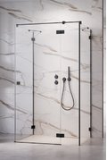 Душевая кабина Radaway Essenza Pro Black KDJ+S 80Rx75 (10097380-54-01R+10098075-01-01+10098075-01-01) Прямоугольные Прозрачное
