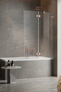 Распашная шторка для ванны Radaway Essenza Pro Brushed Copper PND II 140R (10102140-93-01R) Essenza Pro Распашные 