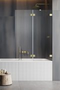 Распашная шторка для ванны Radaway Essenza Pro Brushed Gold PND II 140R (10102140-99-01R) Essenza Pro Распашные 