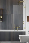 Стационарная шторка для ванны Radaway Essenza Pro Brushed Gold PNJ II 70 (10101070-99-01) Essenza Pro Стационарные 