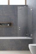 Стационарная шторка для ванны Radaway Essenza Pro Brushed Nickel PNJ II 80 (10101080-91-01) Essenza Pro Стационарные 