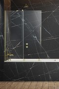 Раздвижная шторка для ванны Radaway Furo Brushed Gold PND II 120L (10109638-99-01L+10112594-01-01) Furo Раздвижные 