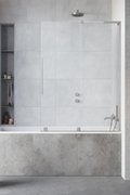 Раздвижная шторка для ванны Radaway Furo SL Brushed Nickel PND II 100R (10309538-91-01R+10112494-01-01) Radaway Furo SL Розсувні