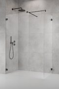 Душевая перегородка Radaway Essenza Pro Brushed GunMetal Walk-in III 100x120 см (10103100-92-01+10103120-92-01+389000-92) walk-in Прозрачное