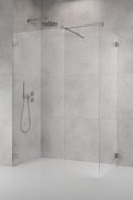 Душевая перегородка Radaway Essenza Pro Brushed Nickel Walk-in III 110x75 см (10103110-91-01+10103075-91-01+389000-91) walk-in Прозоре