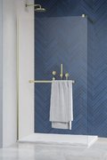 Душевая перегородка Radaway Modo New Brushed Gold II с полотенце держателем 140 см (389144-99-01W) walk-in Прозрачное