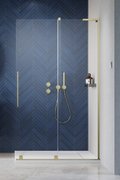 Душевая перегородка Radaway Furo SL Brushed Gold Walk-in 120R (10306638-99-01R+10110594-01-01) walk-in Прозоре