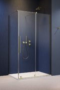 Душевая кабина Radaway Furo Brushed Gold KDJ 140Rx100 (10104722-99-01R+10110680-01-01+10113100-01-01) Прямоугольные Прозрачное