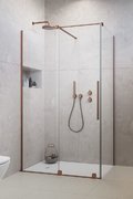 Душевая кабина Radaway Furo Brushed Copper KDJ 140Lx90 (10104722-93-01L+10110680-01-01+10113090-01-01) Прямоугольные Прозрачное