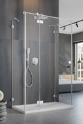 Душова кабіна Radaway Essenza Pro White KDJ + S 80LX70 (10097380-04-01L + 10098070-01-01 + 10098070-01-01) Прямокутні Прозоре