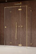 Душова кабіна Radaway Essenza Pro Brushed Gold KDJ+S 120Rx100 Прямокутні Прозоре