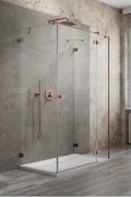 Душевая кабина Radaway Essenza Pro Brushed Copper KDJ+S 120Rx70 (10097312-93-01R+10098070-01-01+10098070-01-01) Прямоугольные Прозрачное