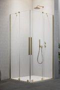 Душевая кабина Radaway Furo Brushed Gold KDD 110Lx80R (10105110-99-01L+10105080-99-01R) Прямокутні Прозоре