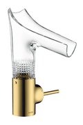 Смеситель для раковины Axor Starck V diamond cut, Polished Gold Optic (12122990) Для раковины Золото
