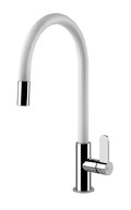 Змішувач для кухні Gessi Kitchen HELIUM, матовий білий / хром(60077-379) Для кухні Хром-білий