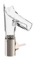 Смеситель для раковины Axor Starck V bevel cut, Stainless Steel Optic (12123800) Для раковины Нерж. сталь