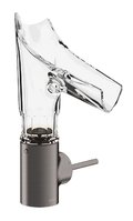 Смеситель для раковины Axor Starck V bevel cut, Brushed Black Chrome (12123340) Для раковины Черный